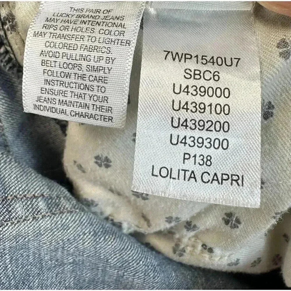 Lucky Brands Jeans Women's Size 2/26‎ Low Rise Faded Wash Lolita Crop Blue Denim - Picture 9 of 11